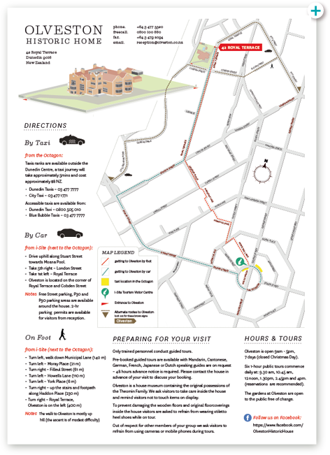 Map of Olveston House.