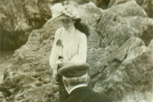 David and Dorothy by the beach c.1902